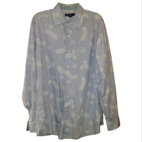 Cremieux Men's Paisley Cotton Button Down Shirt - Picture 1 of 13